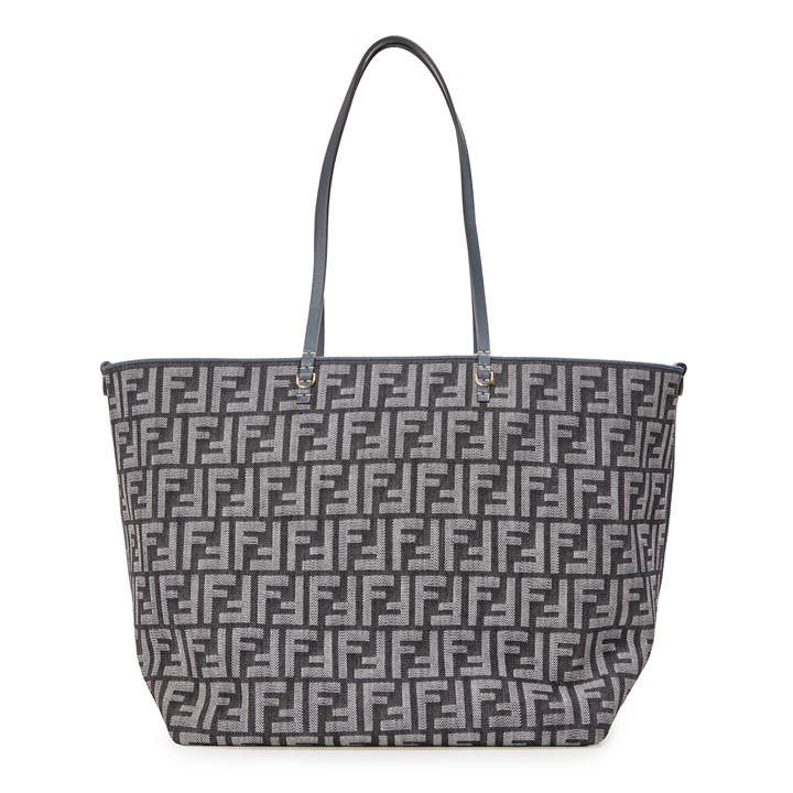 Fendi Women's Blue Woven Shopper Tote Bag