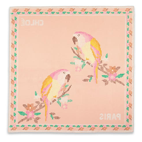 CHLOE - Women's Parrot Silk Scarf