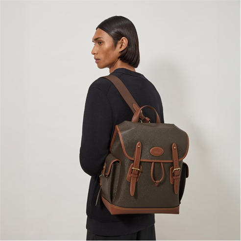 MULBERRY - Heritage Scotchgrain & Leather Backpack