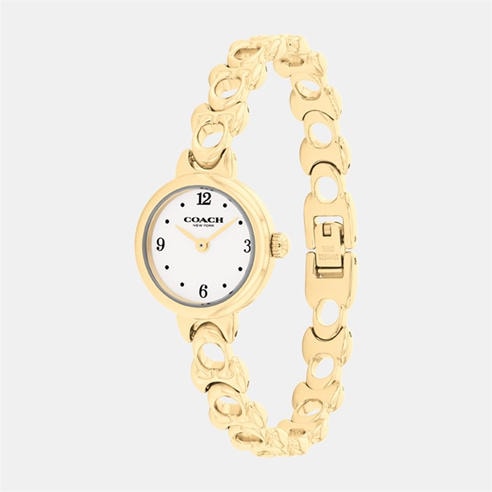 COACH - Coach Ladies Iris Gold Plated Bracelet Watch