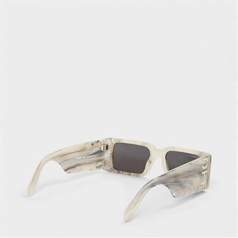 OFF WHITE - Women's Milano Acetate Full Rim Rectangle Sunglasses