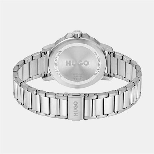 Hugo - Gents HUGO #SMOOTH Stainless Steel Bracelet Watch with Green Dial