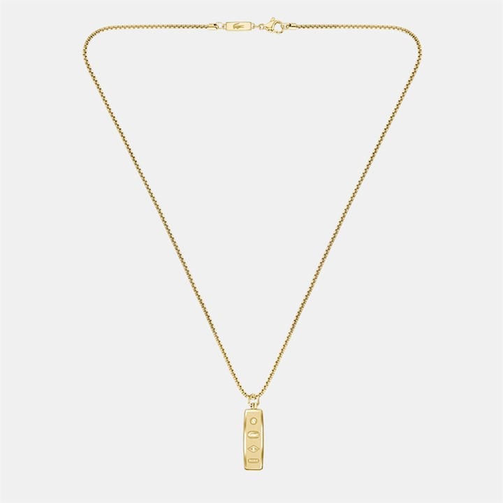 Lacoste Men's Gold District Reversible Pendant Necklace