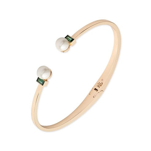 LAUREN RALPH LAUREN - Lauren Ralph Lauren Gold & Erinite Faux Pearl Cuff Bangle