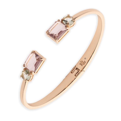 LAUREN RALPH LAUREN - Lauren Ralph Lauren Gold & Blush Stone Open Cuff