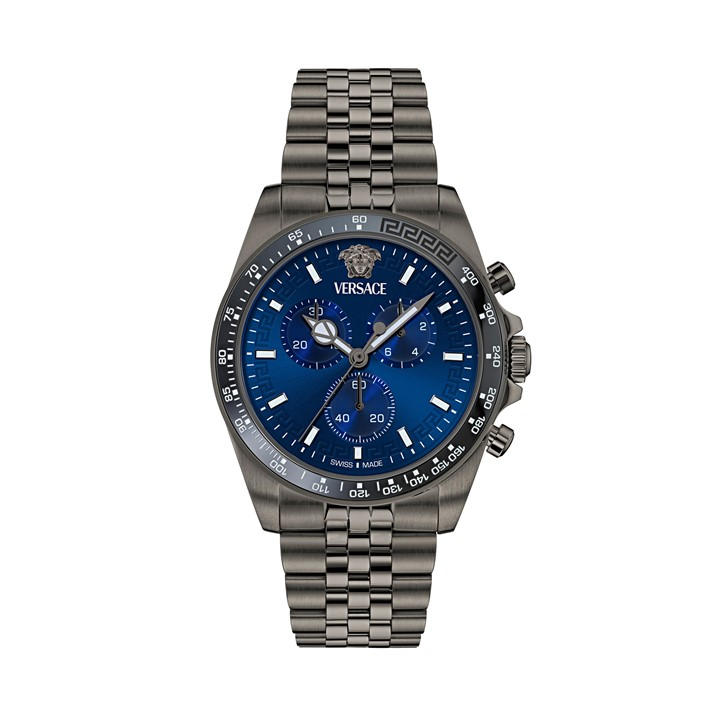 Versace Men's Blue Chrono Watch