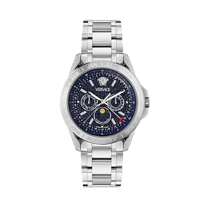 Versace Men's Blue Moonphase Watch