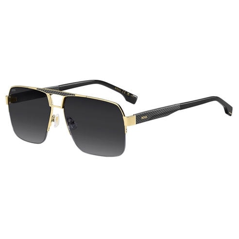 Boss - Men's Bridge Semi-Rim Aviator Sunglasses