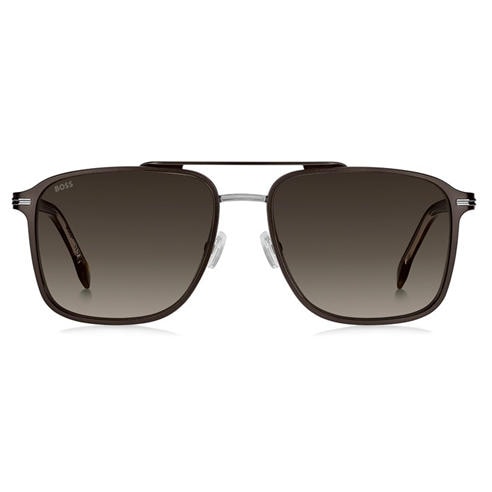 Boss - Men's Metal Full-Rim Gradient Lenses Aviator Sunglasses