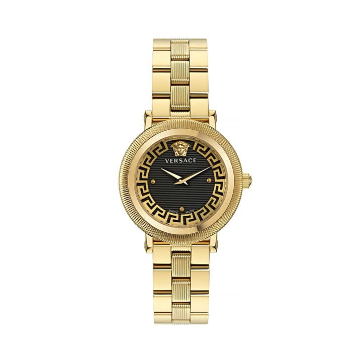 Versace Unisex Black Greca Flourish Watch