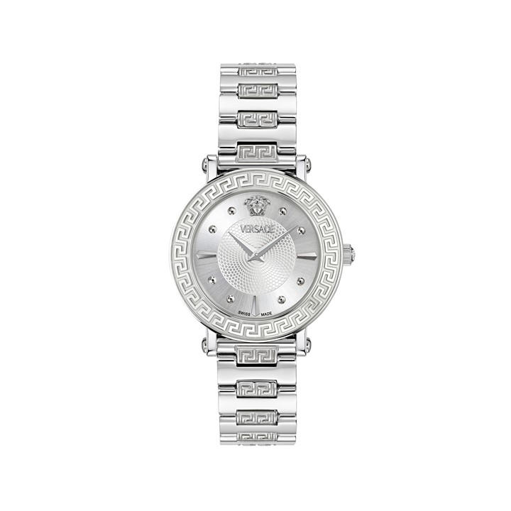 Versace  Silver Greca Sphere Quartz Analogue Watch - Size 35 mm