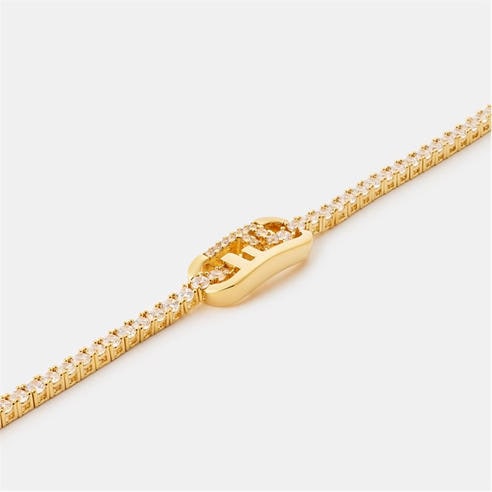 FENDI - Women's Sculptural Adjustable Shiny Brass Pendant Necklace