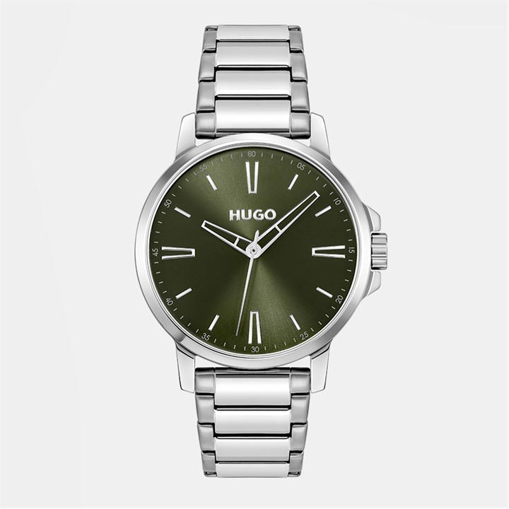 Hugo Men's Silver Gents #Smooth Stainless Steel Bracelet Watch