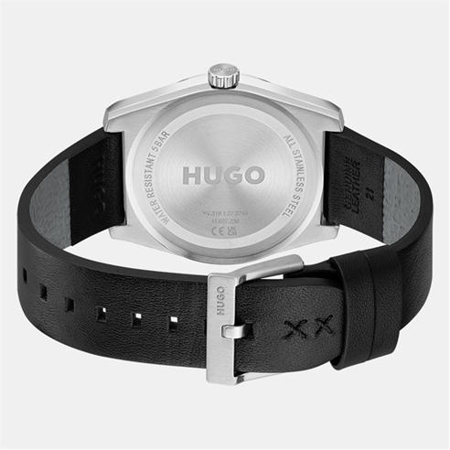 Hugo - Gents HUGO #ARK Black Leather Strap Watch