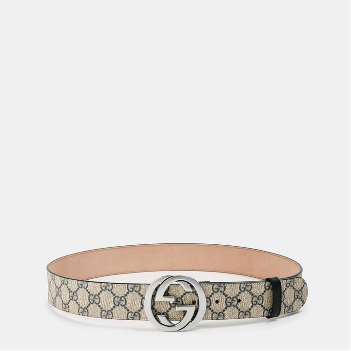 Gucci Men's Blue Logo Canvas Gg Supreme Belt - M