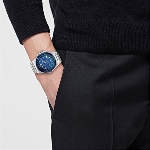 VERSACE - Men's GMT Stainless Steel Analogue Quartz Watch