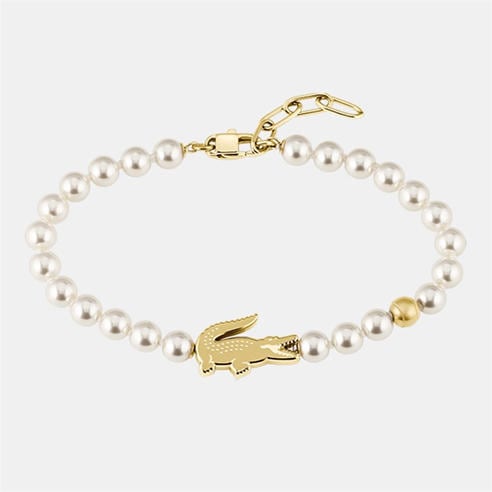 Lacoste - Jewellery Mens Matchpoint Glass Pearls and Gold IP Bracelet