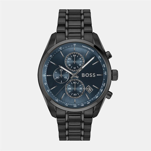 Boss - Gents BOSS Grand Prix 44 Chrono Black IP Watch