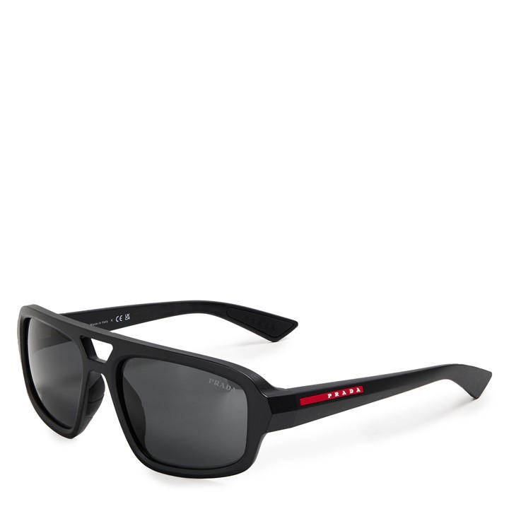 Prada Men's Black 0Ps B11su Aviator Sunglasses