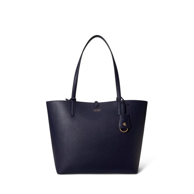 Black/Taupe - Lauren by Ralph Lauren - Women's Reversible Leather Tote Bag