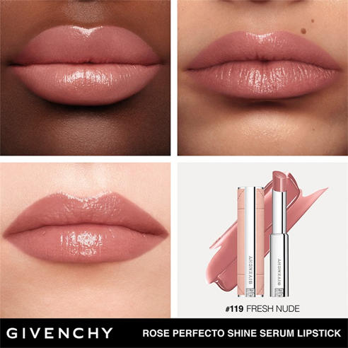 GIVENCHY - Givenchy Rose Perfecto Shine Serum Lipstick