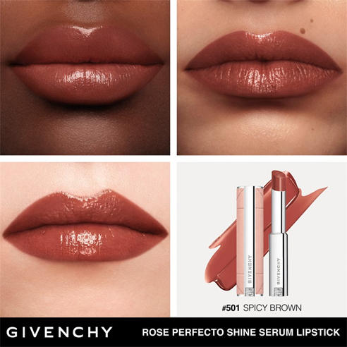 GIVENCHY - Givenchy Rose Perfecto Shine Serum Lipstick
