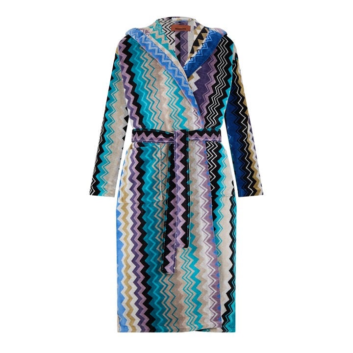 Missoni Home Collection Unisex Multi Giacomo Hooded Bathrobe Small