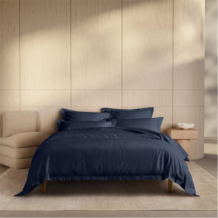 Sheridan Unisex Blue 1000Tc Cotton Sateen Duvet Cover King