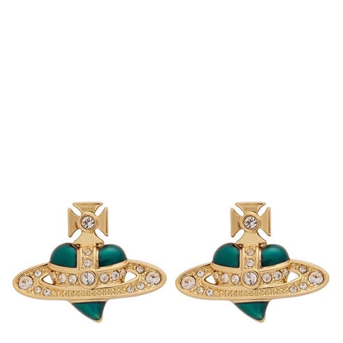 VIVIENNE WESTWOOD - Women's New Diamante Heart Stud Earrings