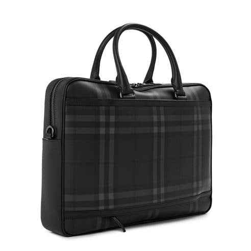 BURBERRY - Men's Check Briefcase