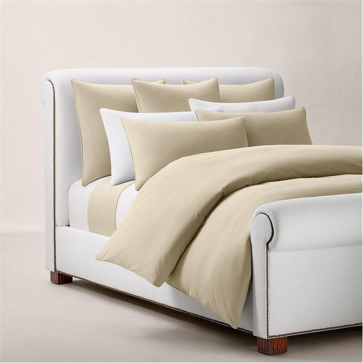Ralph Lauren Home Unisex Beige Player Fitted Sheet Double