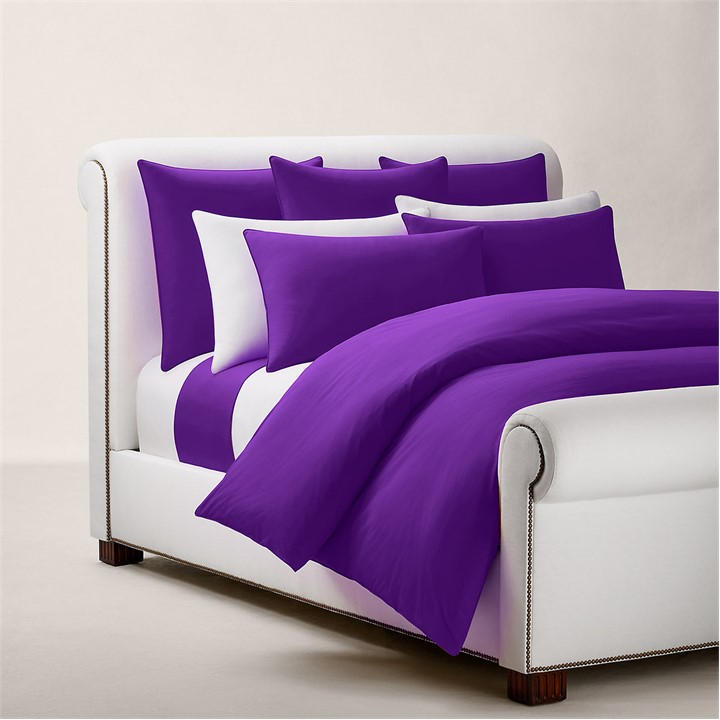 Ralph Lauren Home Unisex Purple Player Fitted Sheet Double