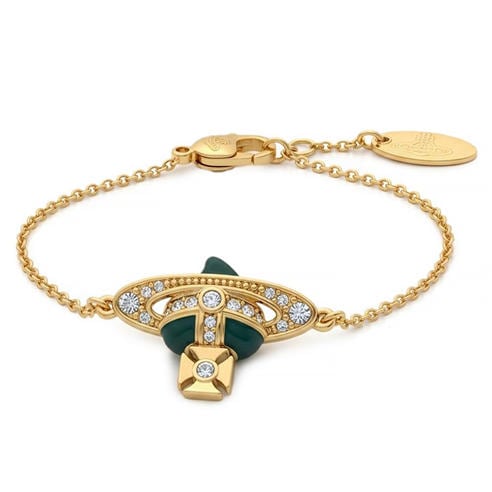 VIVIENNE WESTWOOD - Women's New Diamante Heart Chain Bracelet