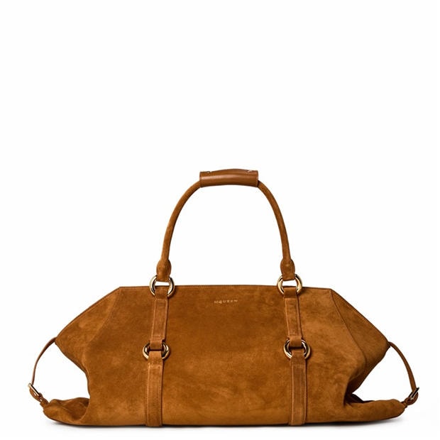Tan/Gold - ALEXANDER MCQUEEN - Adults Alex Farringdon Top Handle Bag