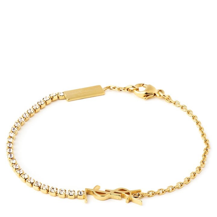 Saint Laurent Women's Gold Cassandre Charm Bracelet - L