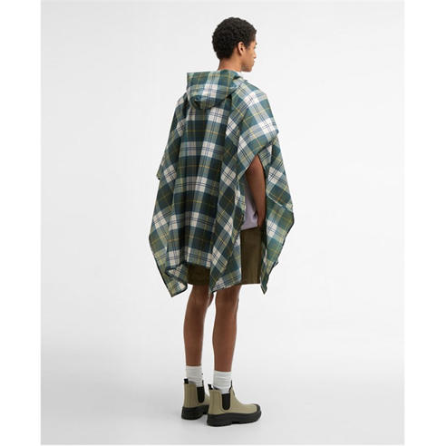 Barbour - Men's Tartan Water Resistant Hooded Poncho