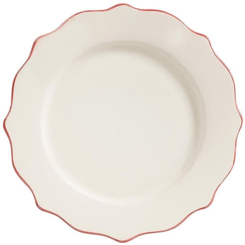 ANNA + NINA - Anna Carmine Scalloped Dinner Plate
