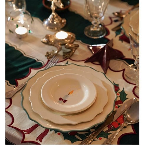 ANNA + NINA - Anna Forest Scalloped Dinner Plate