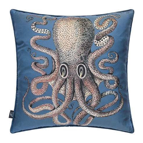 Fornasetti - Polipo Octopus Silk Reversible Cushion - 45x45cm