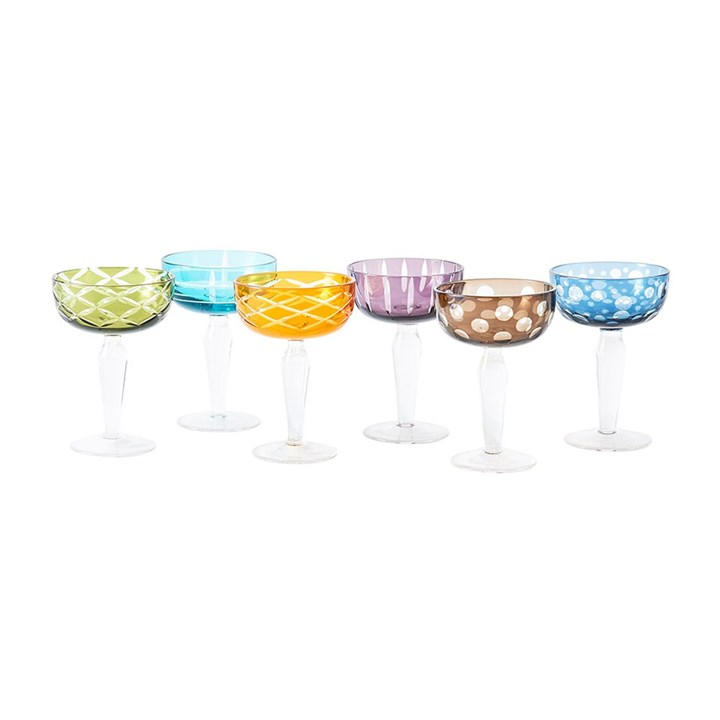 Pols Potten Unisex None Mixed Cuttings Coupe Glasses -