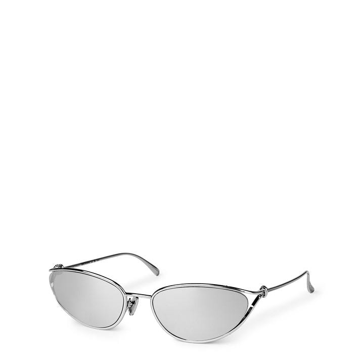 Bottega Veneta Women's Silver Aviator Sunglasses