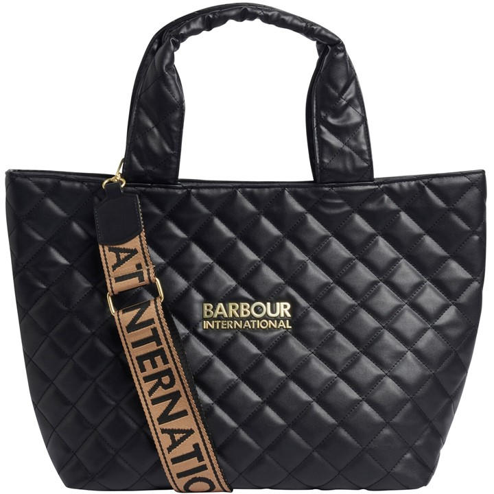 Barbour International Women's Black Battersea Quilted Mini Tote Bag