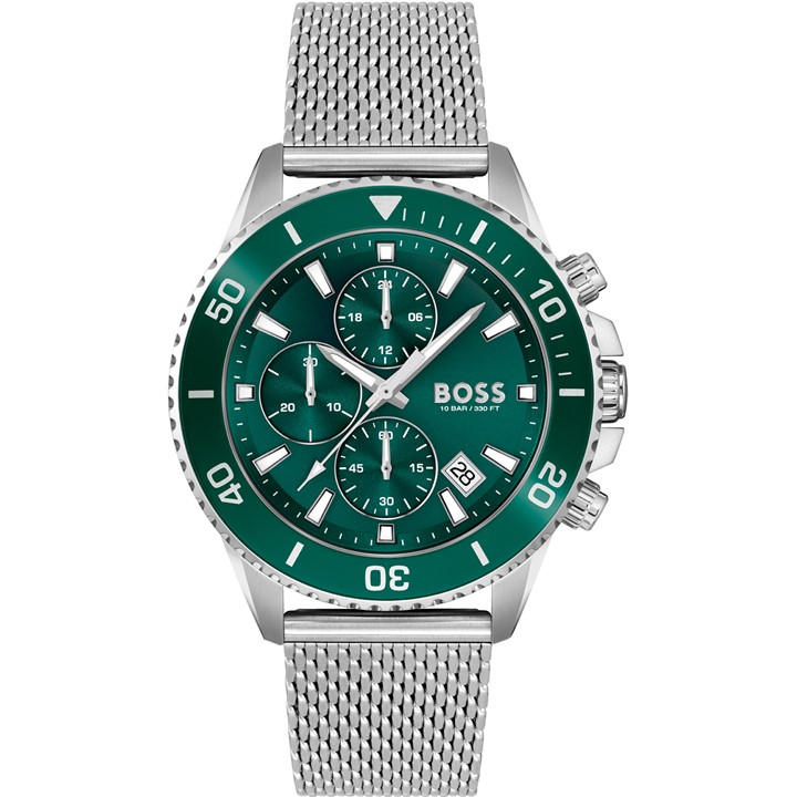 Boss Men's Silver Gents Admiral Stainless Steel Strap Watch -