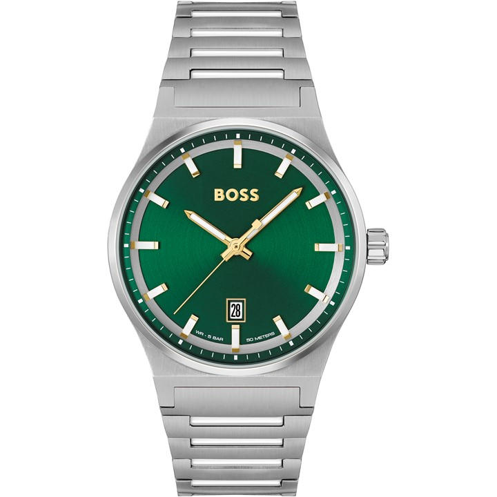 Boss Men's Silver Gents Candor Stainless Steel Bracelet Watch