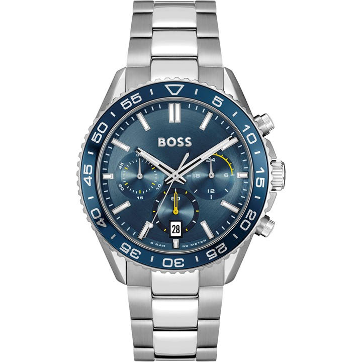 Boss Men's Silver Gents Runner Chronograph Watch