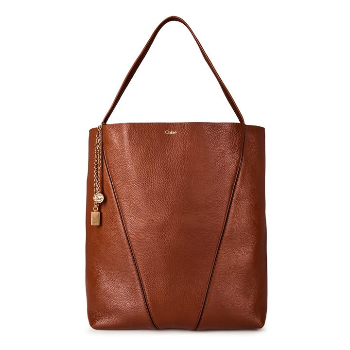 Chloe Women's Brown Spin Medium Tote Bag