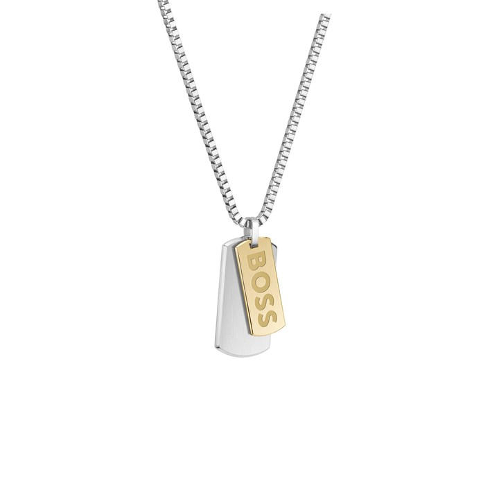 Boss Men's Silver Gents Devon Box Chain Necklace