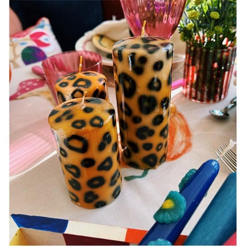 ANNA + NINA - Anna Leopard Short Candle