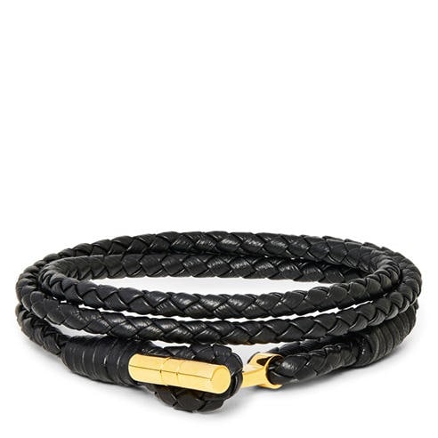 Tom Ford - Men's Braided Leather Wrap Bracelet