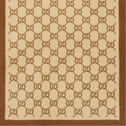 GUCCI - Monogram Knitted Wool Scarf
